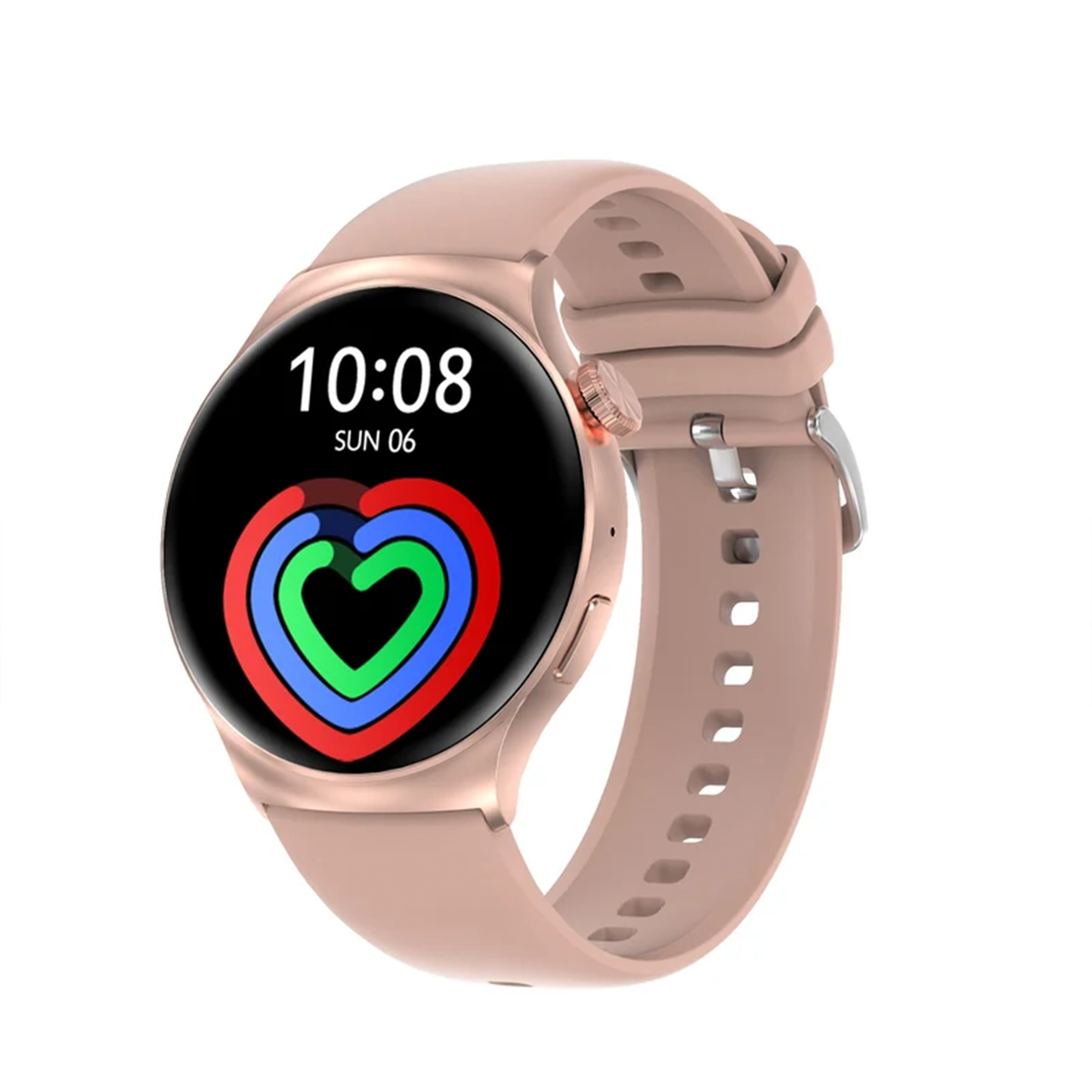 Montre connectée ronde écran 1,46 pouces appel bluetooth charge sans fil