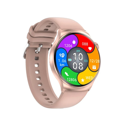 Montre connectée ronde écran 1,46 pouces appel bluetooth charge sans fil